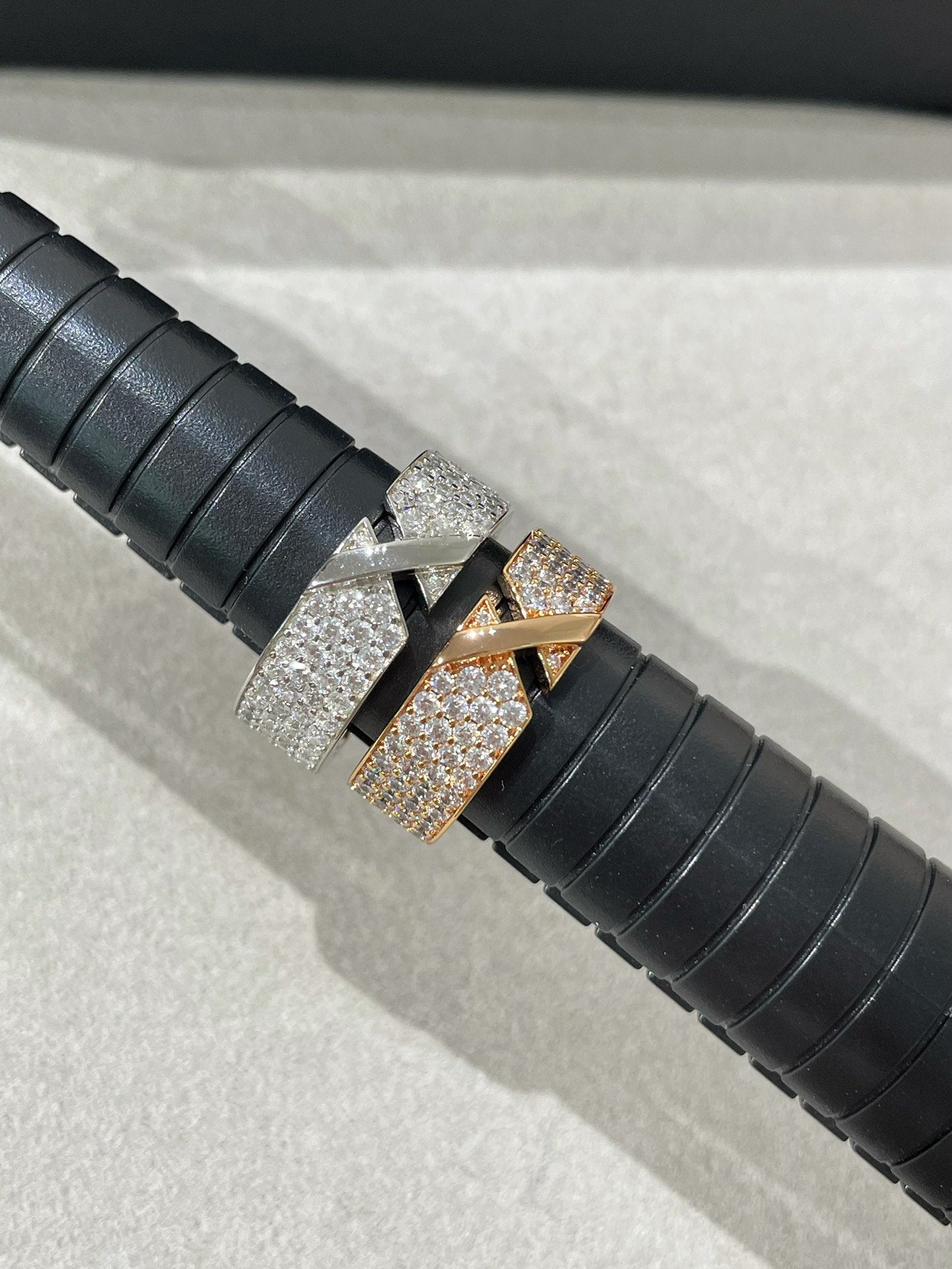[Aurelle Style]LIENS EVIDENCE  DIAMOND PAVED RING