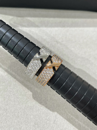 [Aurelle Style]LIENS EVIDENCE  DIAMOND PAVED RING