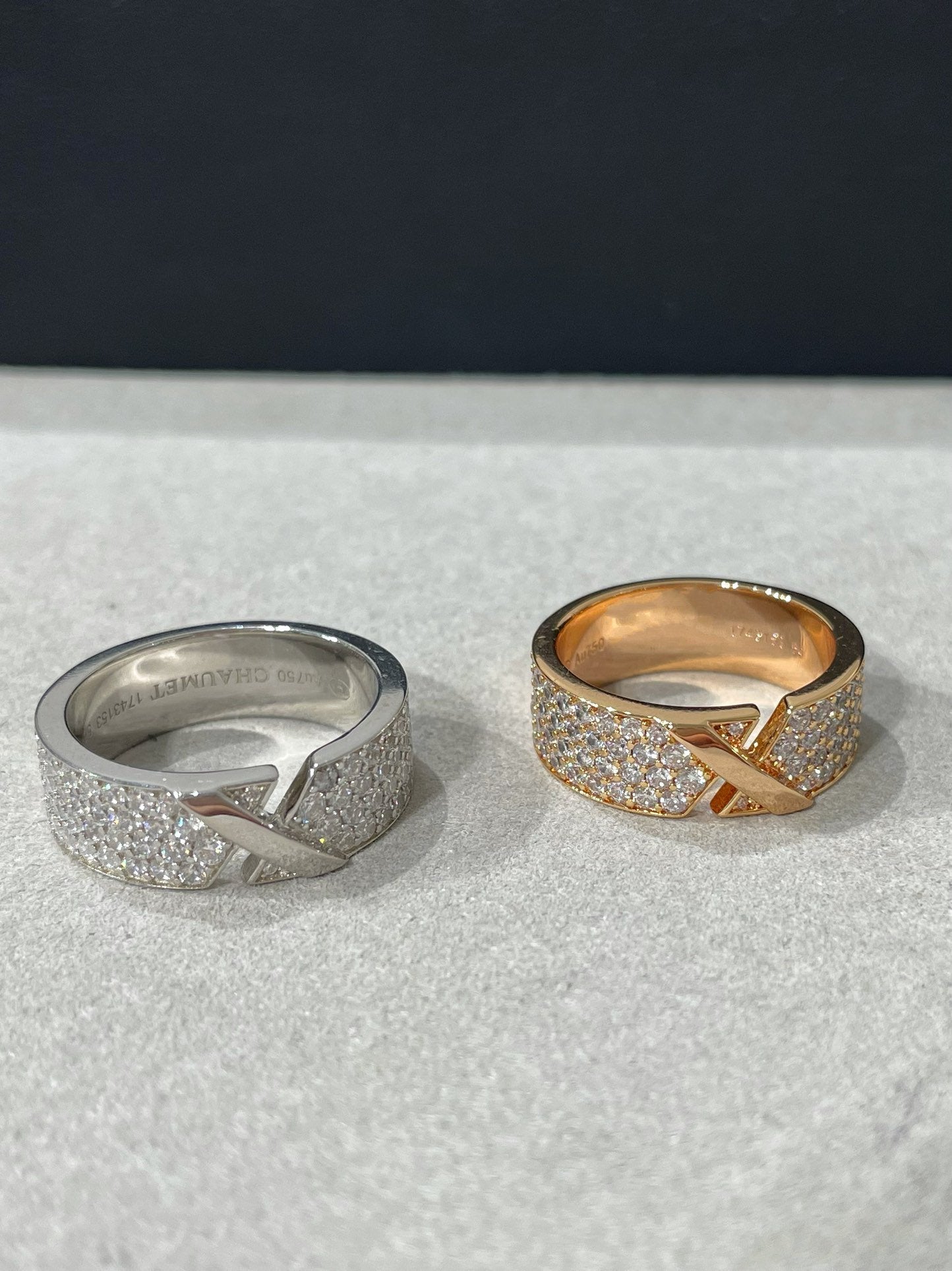 [Aurelle Style]LIENS EVIDENCE  DIAMOND PAVED RING