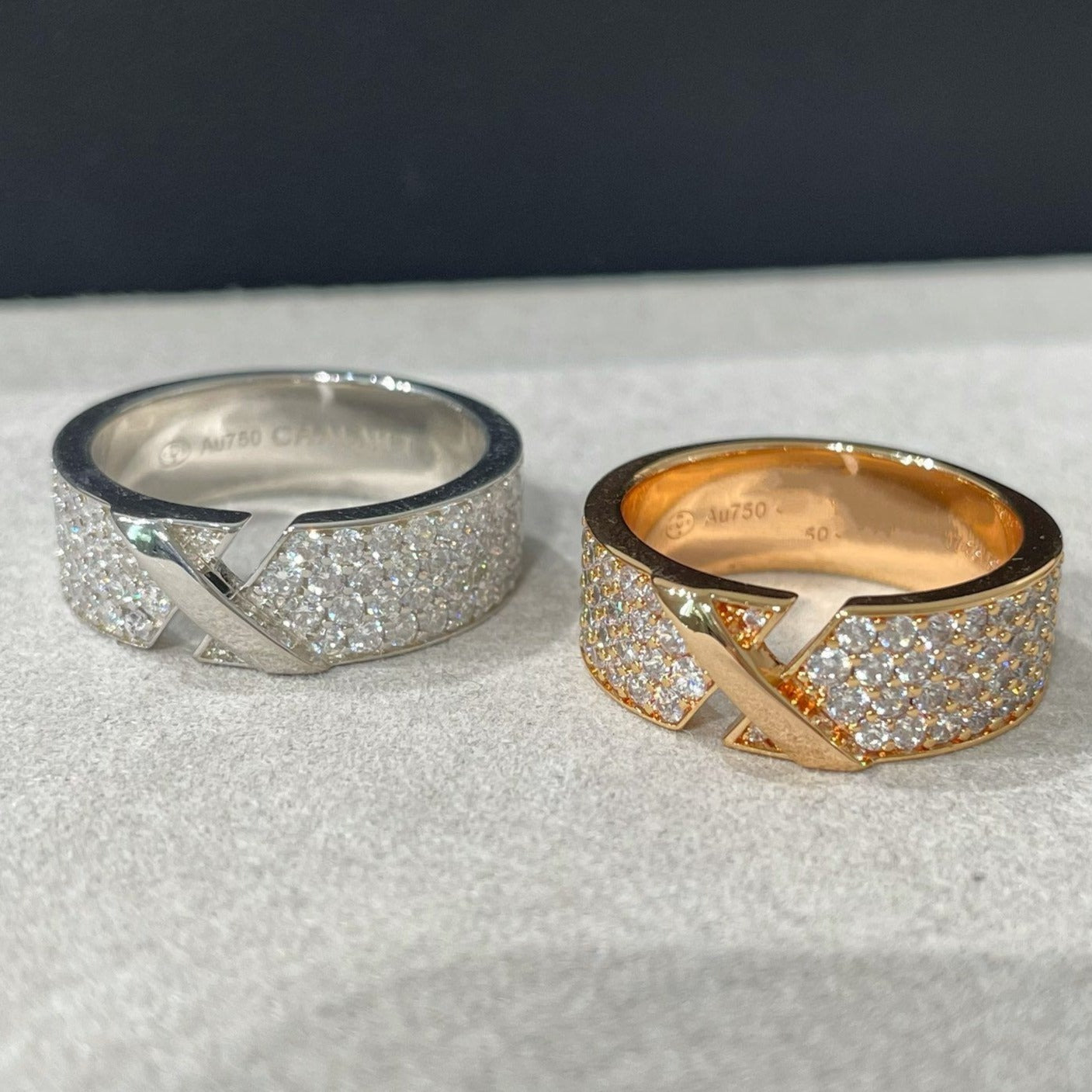 [Aurelle Style]LIENS EVIDENCE  DIAMOND PAVED RING