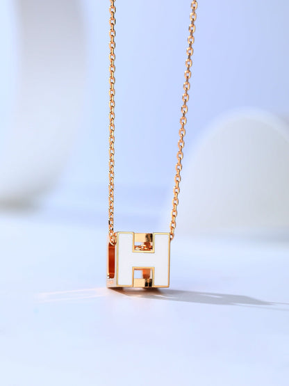 [Aurelle Style]H CAGE PINK GOLD NECKLACE