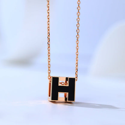 [Aurelle Style]H CAGE PINK GOLD NECKLACE