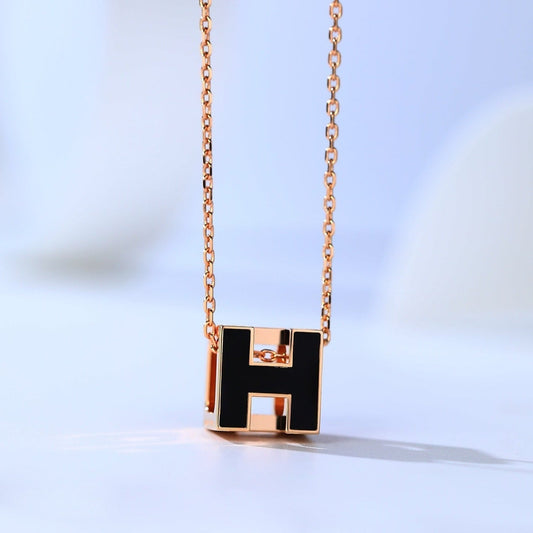 [Aurelle Style]H CAGE PINK GOLD NECKLACE