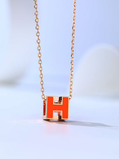 [Aurelle Style]H CAGE PINK GOLD NECKLACE