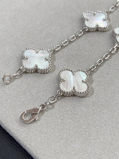[Aurelle Style]CLOVER WHITE PEARL MOP 5 MOTIF BRACELET COLLECTION