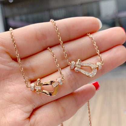 [Aurelle Style]FORCE 10 PINK GOLD DIAMOND NECKLACE