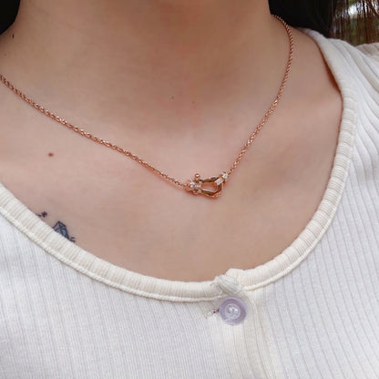 [Aurelle Style]FORCE 10 PINK GOLD DIAMOND NECKLACE
