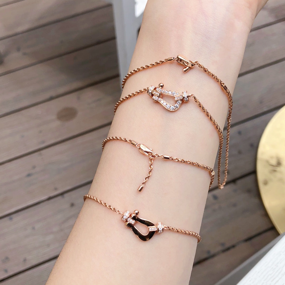 [Aurelle Style]FORCE 10 PINK GOLD DIAMOND NECKLACE