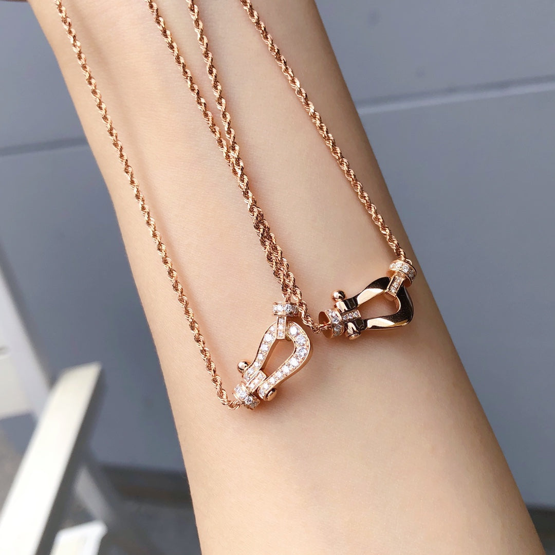 [Aurelle Style]FORCE 10 PINK GOLD DIAMOND NECKLACE