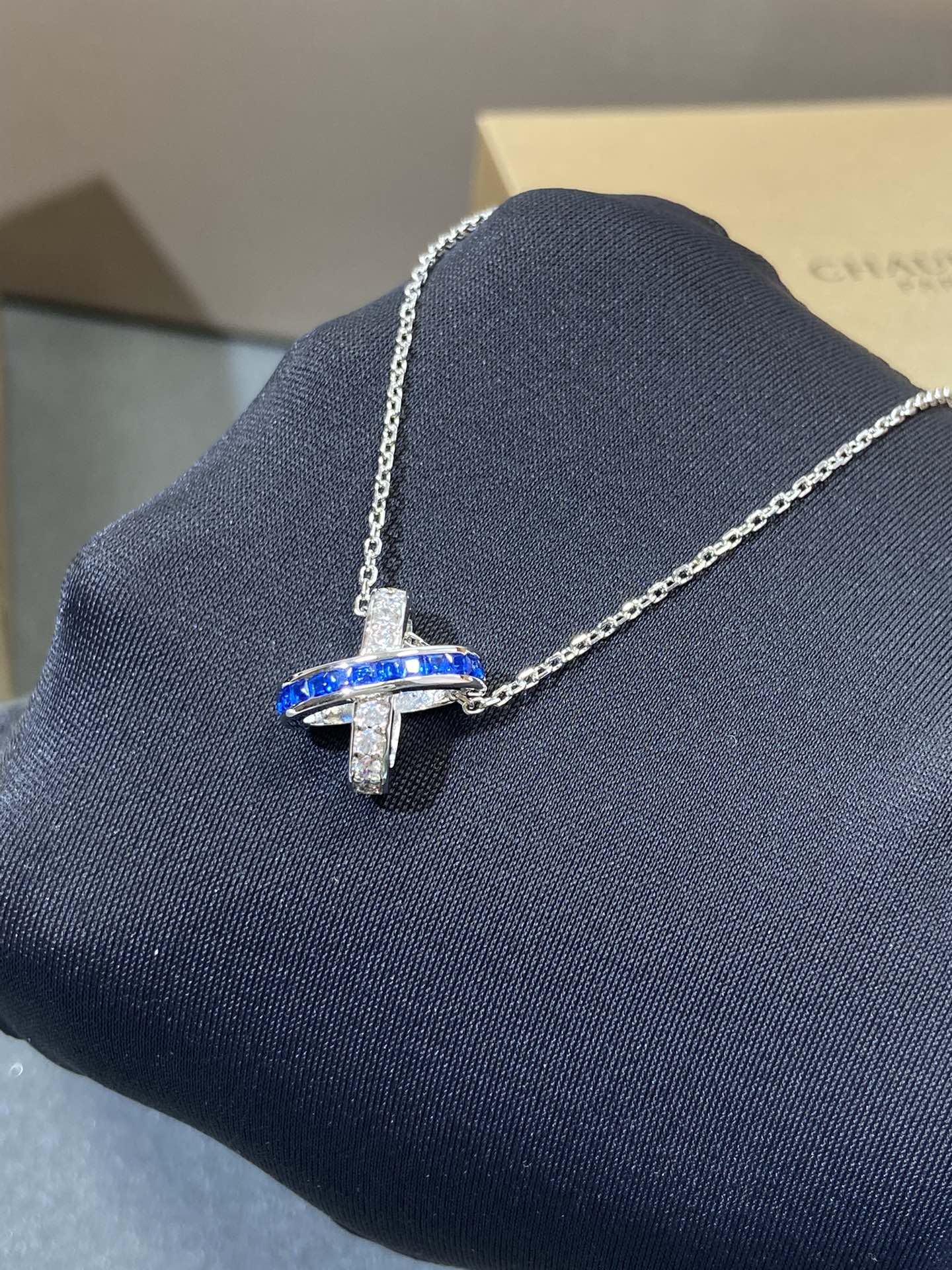 [Aurelle Style]LIENS DIAMOND SILVER NECKLACE