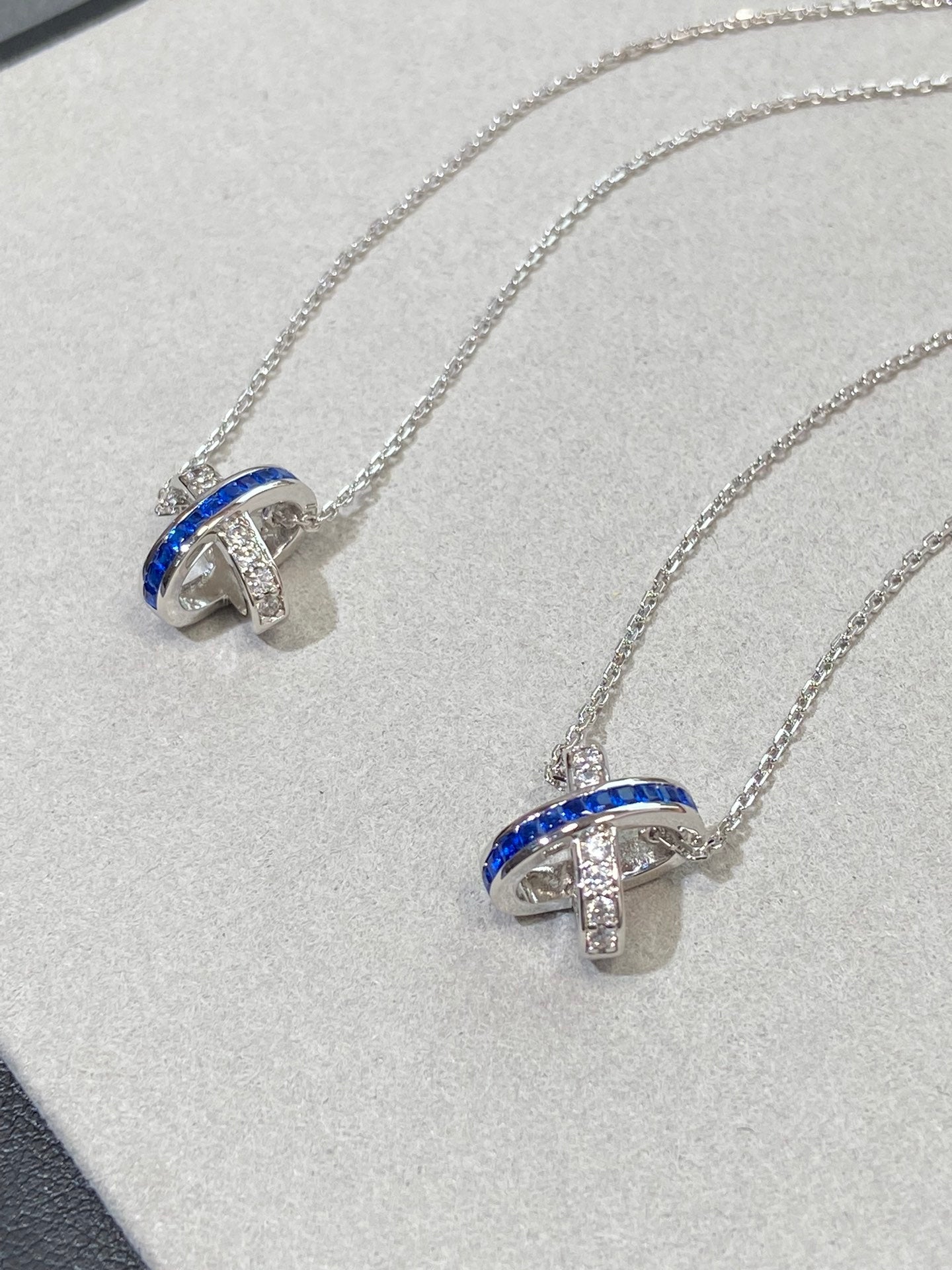[Aurelle Style]LIENS DIAMOND SILVER NECKLACE