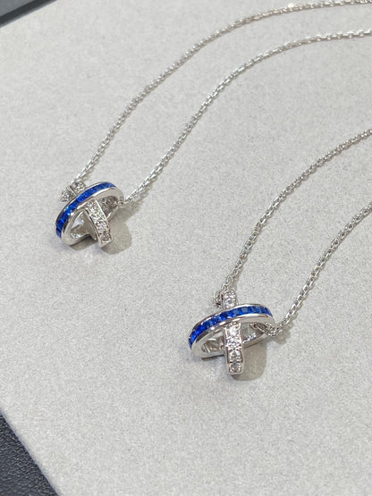 [Aurelle Style]LIENS DIAMOND SILVER NECKLACE