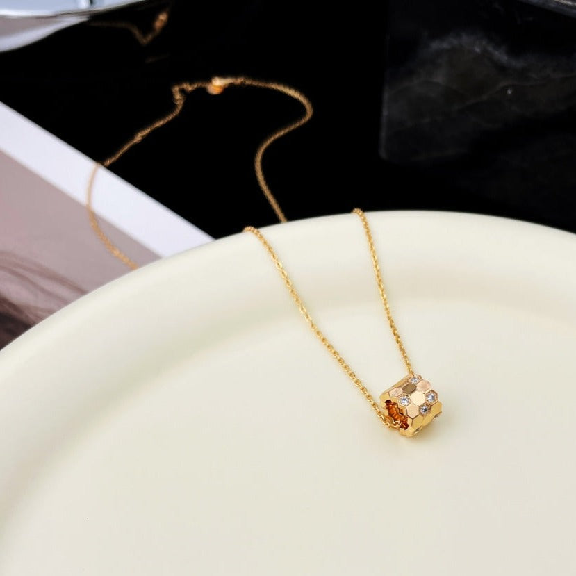 [Aurelle Style]BEE MINI PEDANT DIAMOND NECKLACE