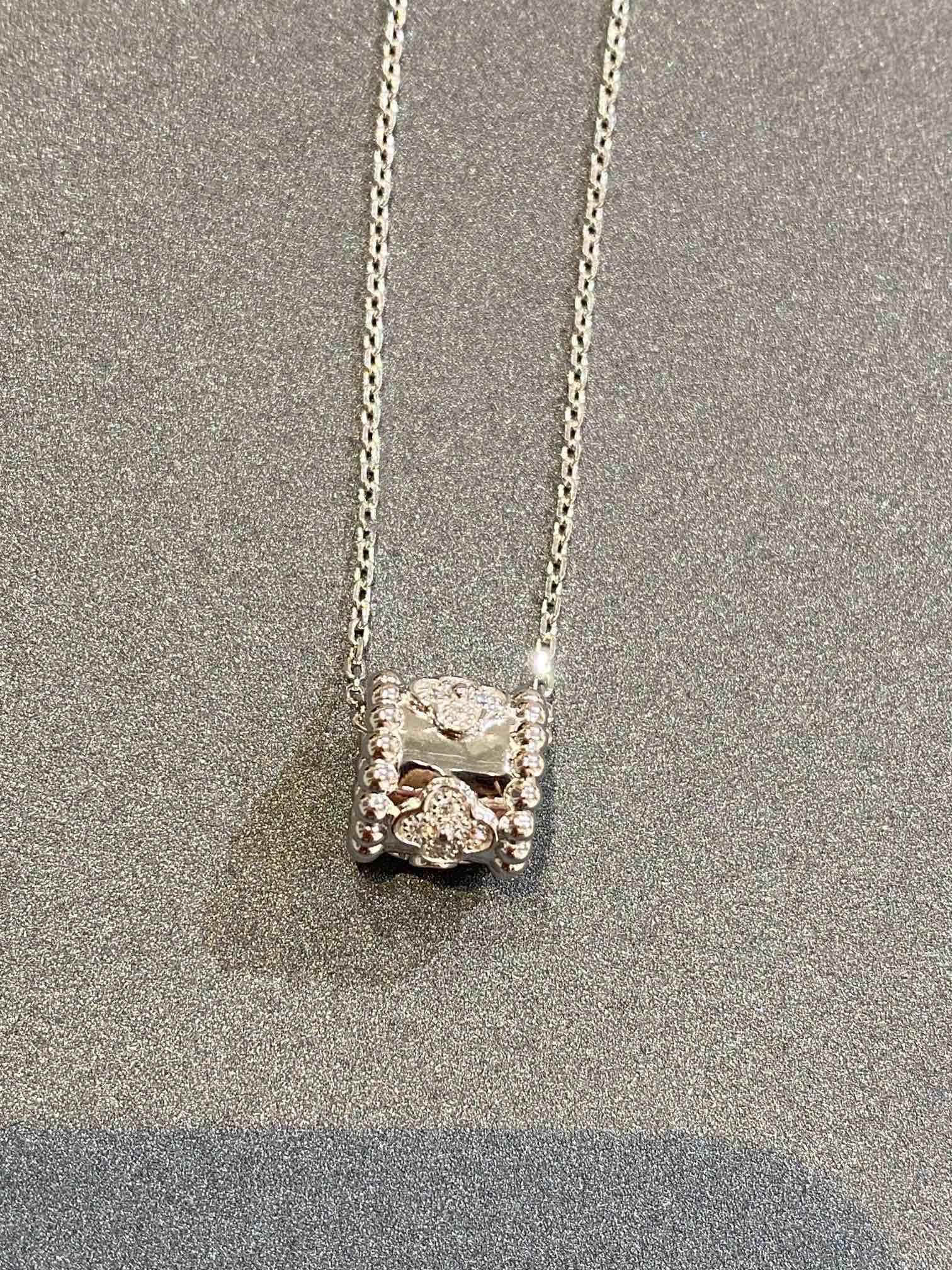 [Aurelle Style]PERLEE PEDANT SIVLER DIAMOND NECKLACE
