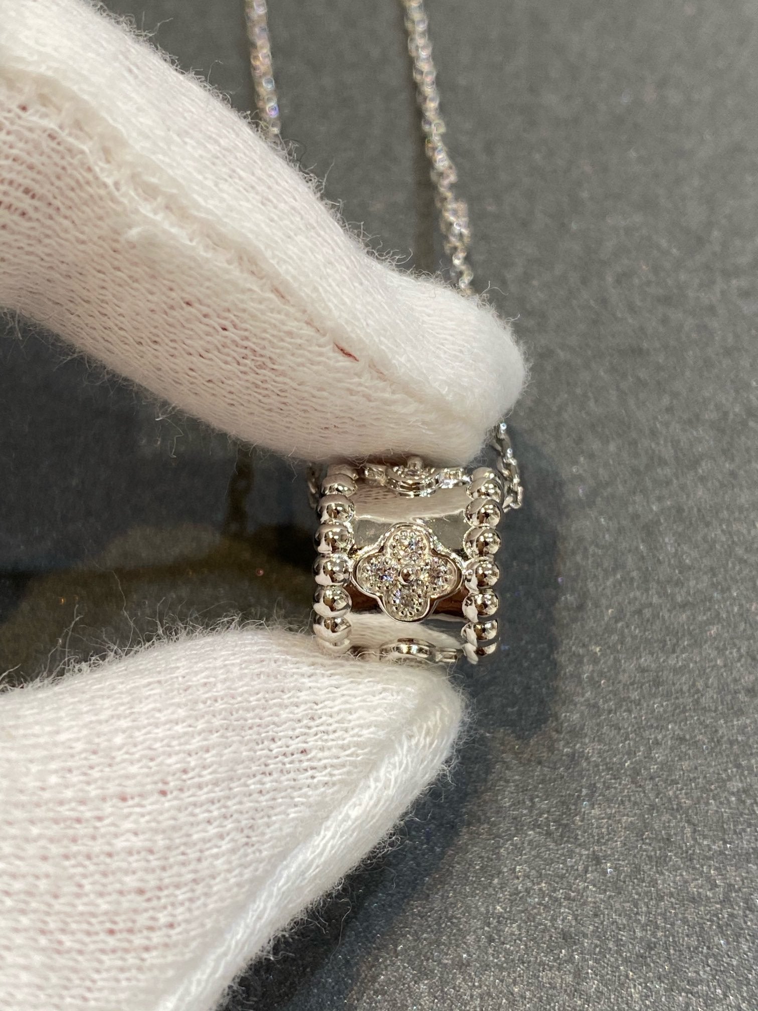 [Aurelle Style]PERLEE PEDANT SIVLER DIAMOND NECKLACE