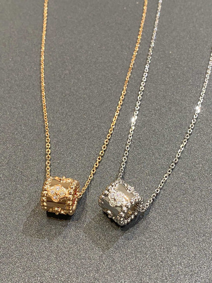 [Aurelle Style]PERLEE PEDANT SIVLER DIAMOND NECKLACE