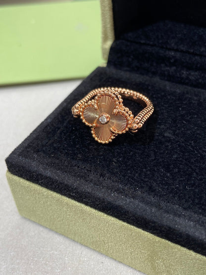 [Aurelle Style]CLOVER RIVERSIBLE ROSE GOLD RING