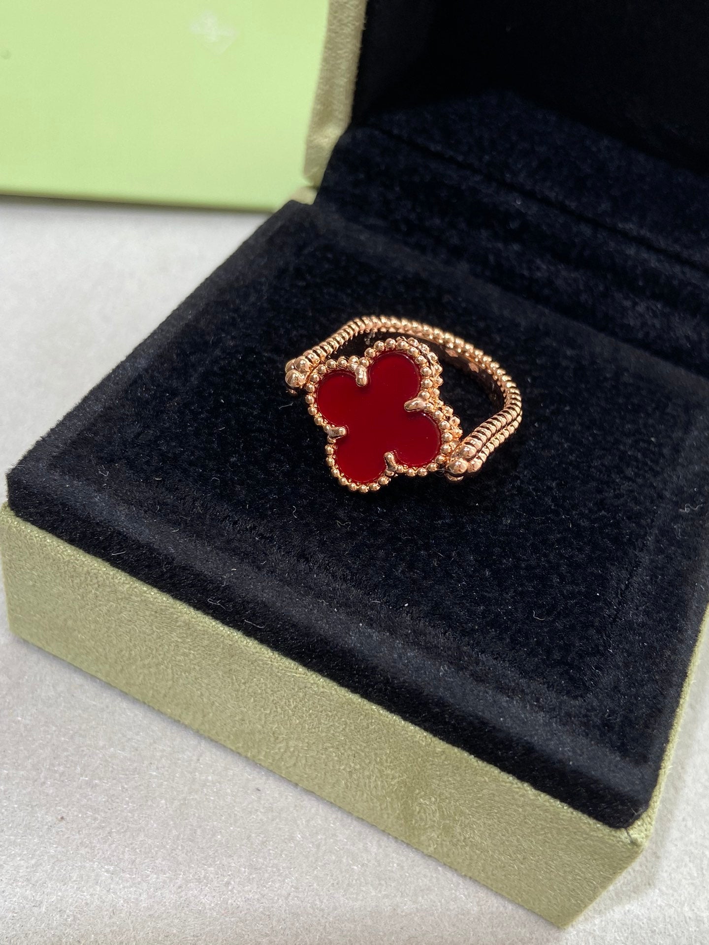 [Aurelle Style]CLOVER RIVERSIBLE ROSE GOLD RING