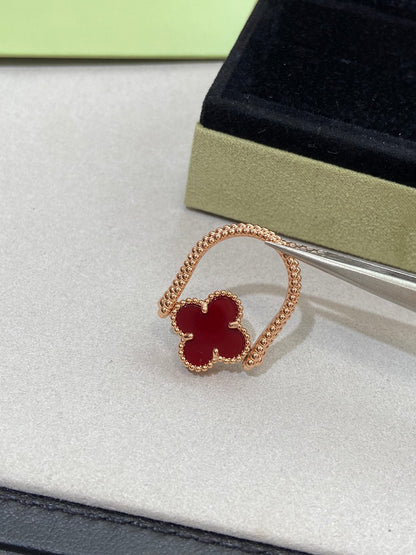 [Aurelle Style]CLOVER RIVERSIBLE ROSE GOLD RING