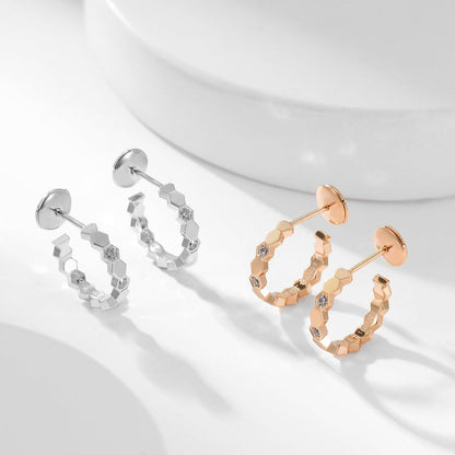 [Aurelle Style]BEE LOVE DIAMOND HOOP EARRINGS