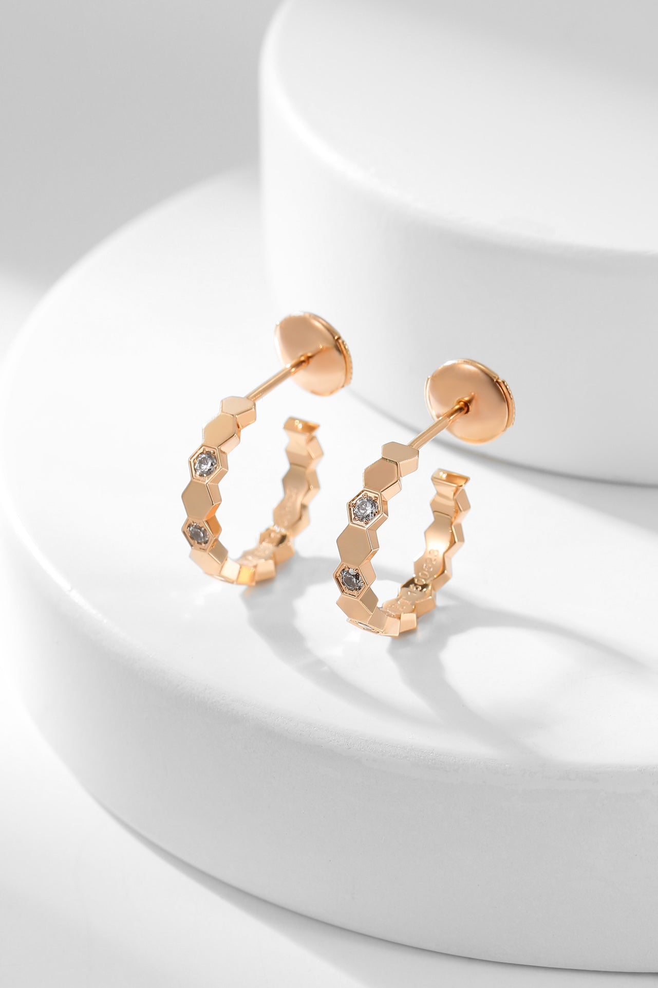 [Aurelle Style]BEE LOVE DIAMOND HOOP EARRINGS