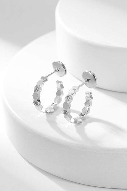 [Aurelle Style]BEE LOVE DIAMOND HOOP EARRINGS