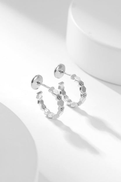 [Aurelle Style]BEE LOVE DIAMOND HOOP EARRINGS