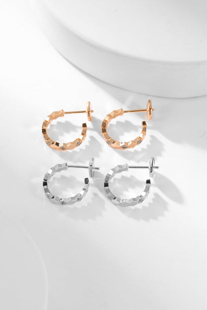 [Aurelle Style]BEE LOVE DIAMOND HOOP EARRINGS