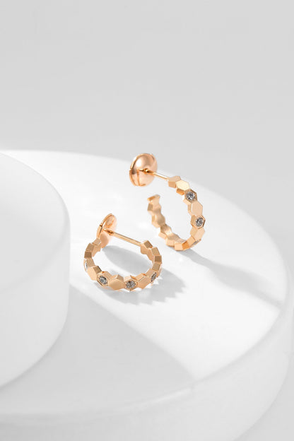 [Aurelle Style]BEE LOVE DIAMOND HOOP EARRINGS