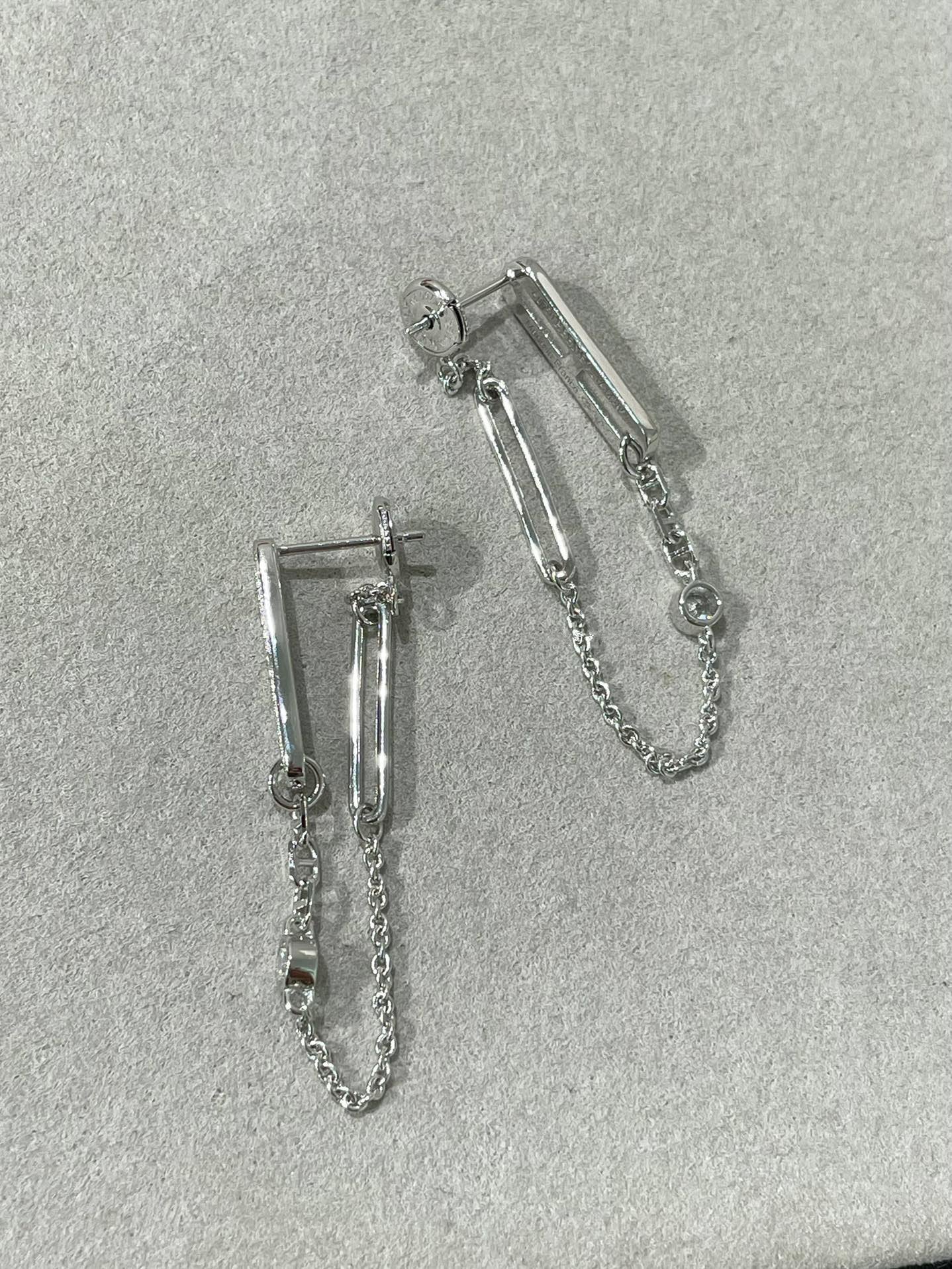 [Aurelle Style]CHAINE CHAOS DIAMOND DROP EARRINGS