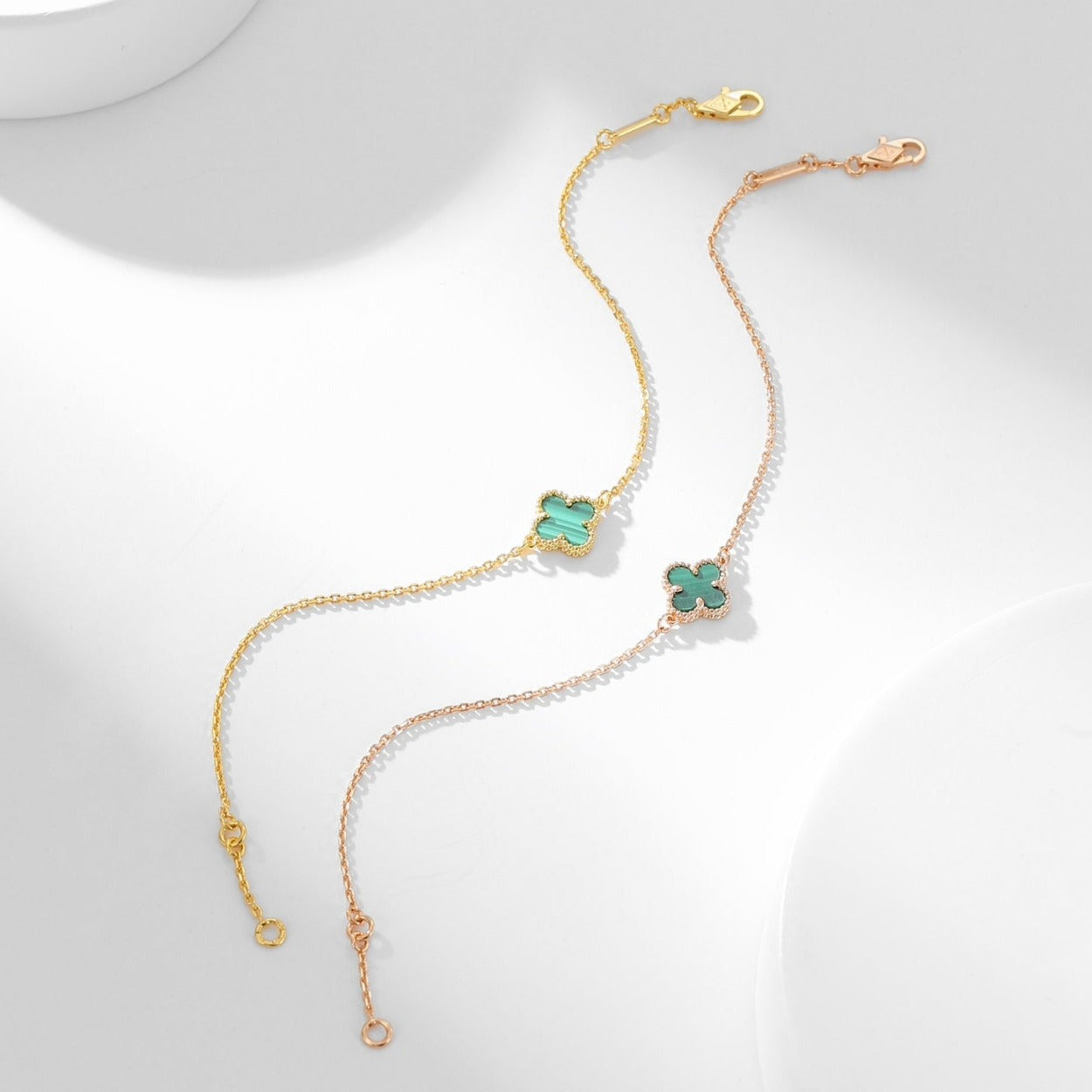 [Aurelle Style]CLOVER BRACELET MALACHITE 1 MOTIF