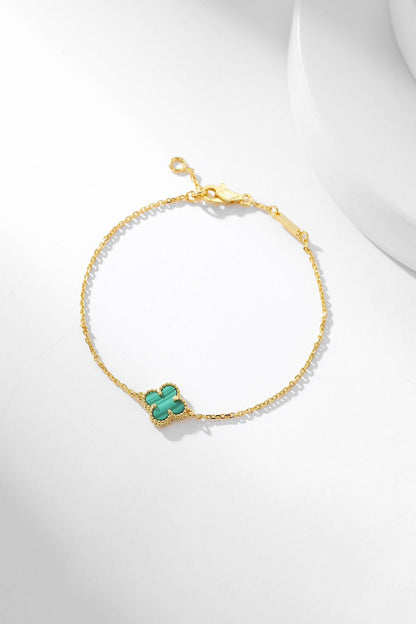 [Aurelle Style]CLOVER BRACELET MALACHITE 1 MOTIF