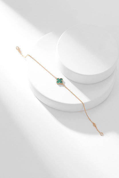 [Aurelle Style]CLOVER BRACELET MALACHITE 1 MOTIF