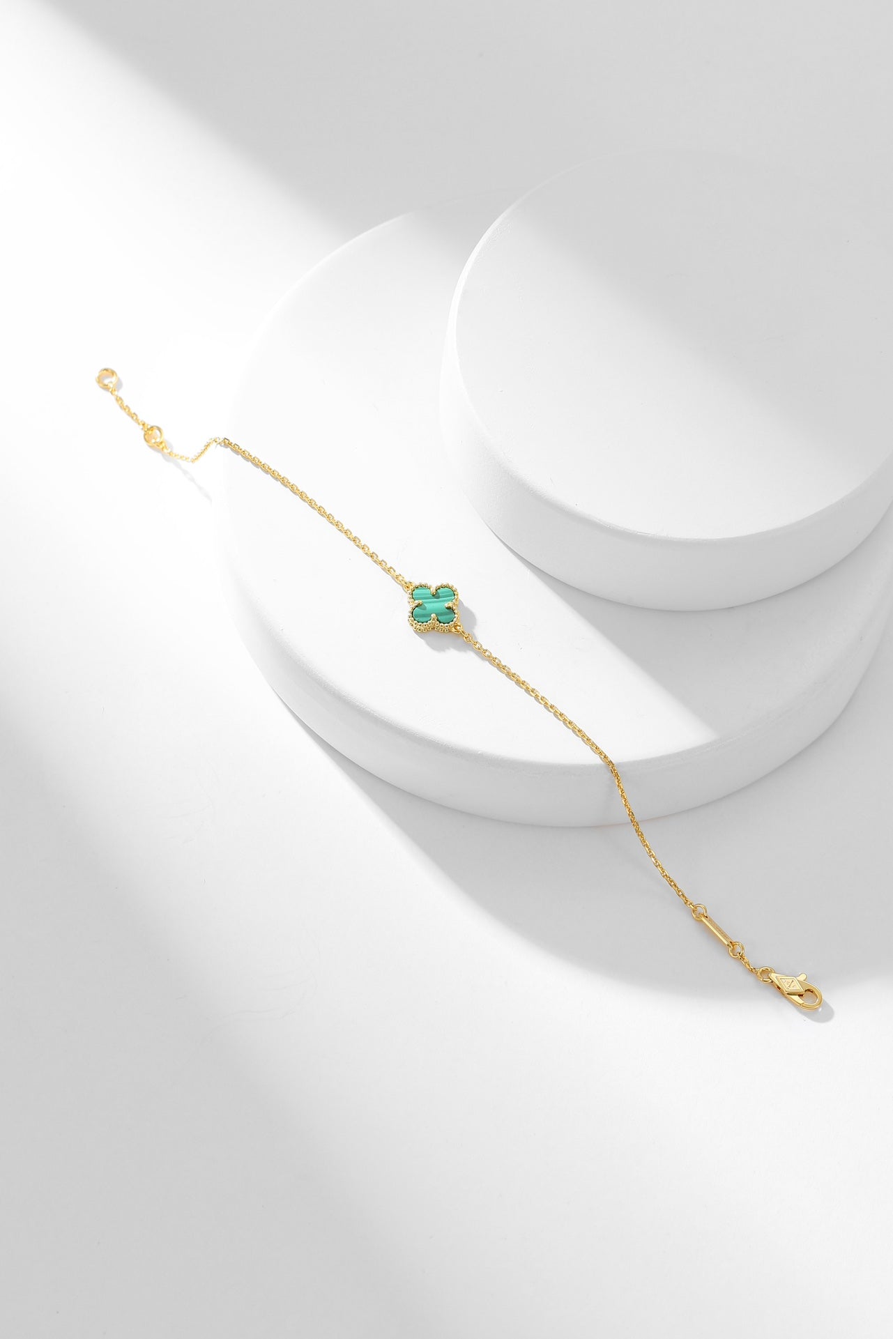 [Aurelle Style]CLOVER BRACELET MALACHITE 1 MOTIF