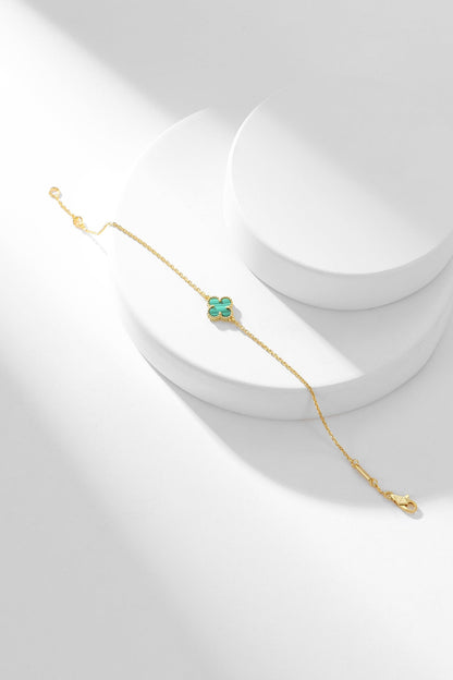 [Aurelle Style]CLOVER BRACELET MALACHITE 1 MOTIF