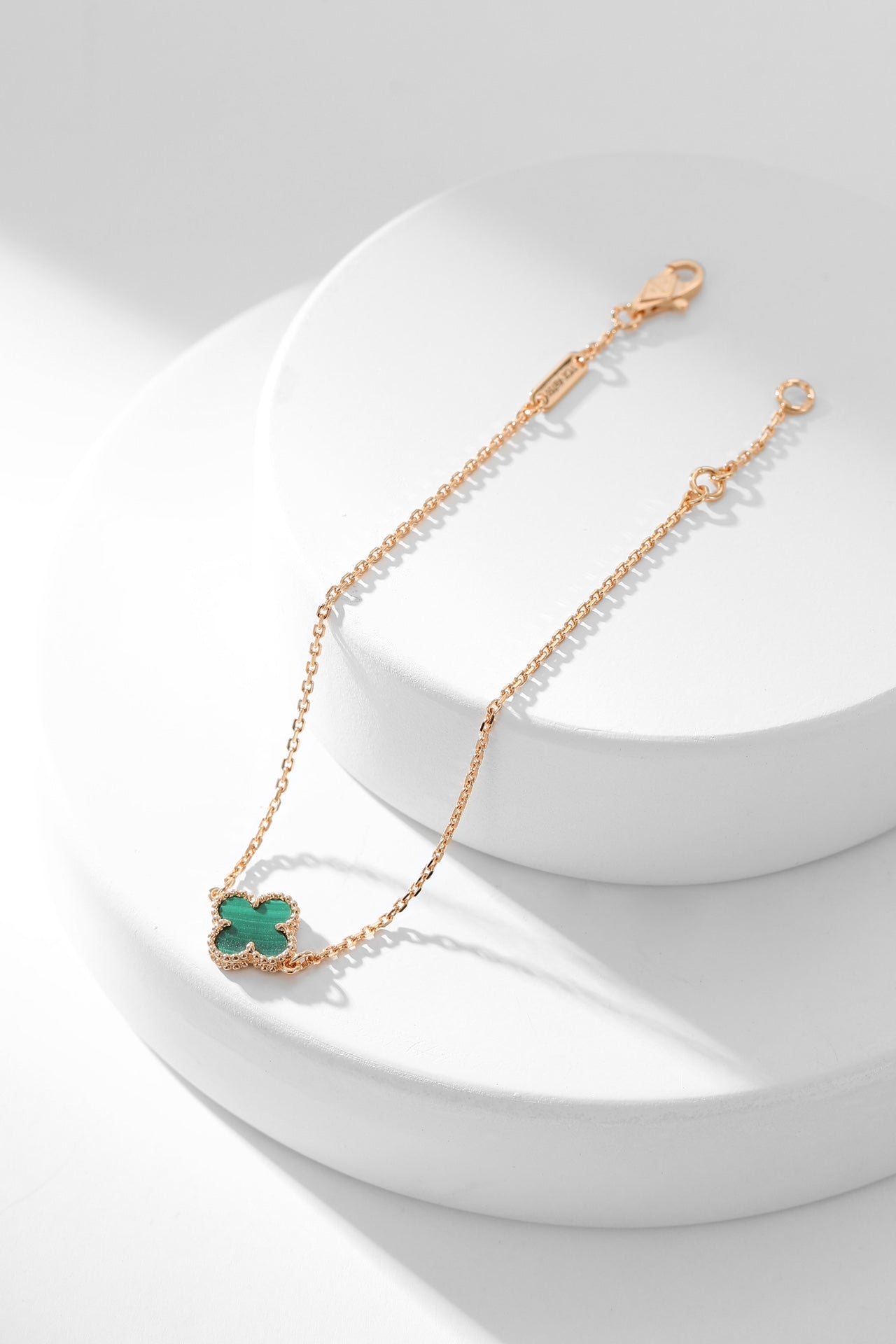 [Aurelle Style]CLOVER BRACELET MALACHITE 1 MOTIF