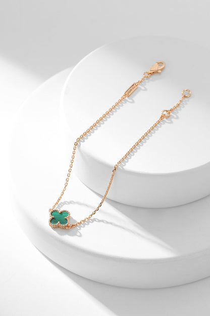 [Aurelle Style]CLOVER BRACELET MALACHITE 1 MOTIF