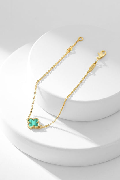 [Aurelle Style]CLOVER BRACELET MALACHITE 1 MOTIF