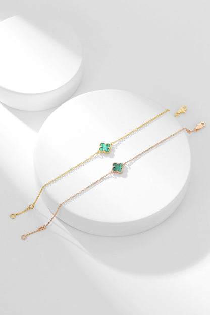 [Aurelle Style]CLOVER BRACELET MALACHITE 1 MOTIF