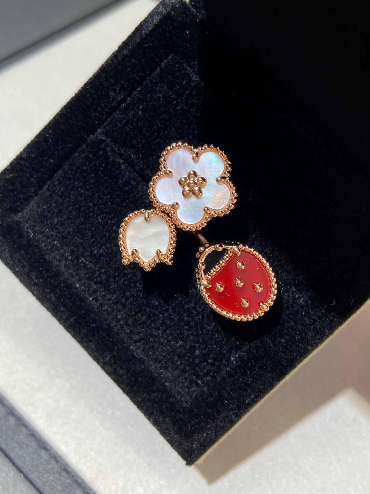 [Aurelle Style]LUCKY 3 MOTIF ROSE GOLD RING