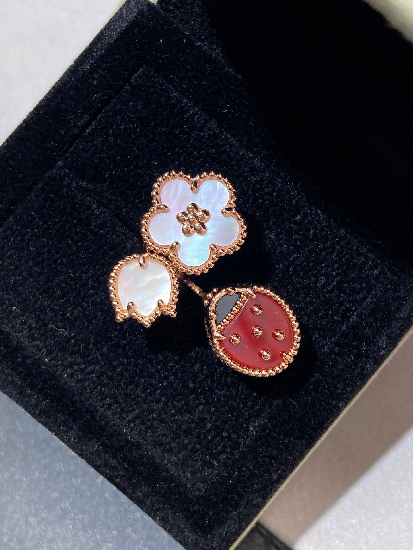 [Aurelle Style]LUCKY 3 MOTIF ROSE GOLD RING