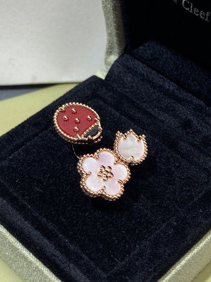 [Aurelle Style]LUCKY 3 MOTIF ROSE GOLD RING