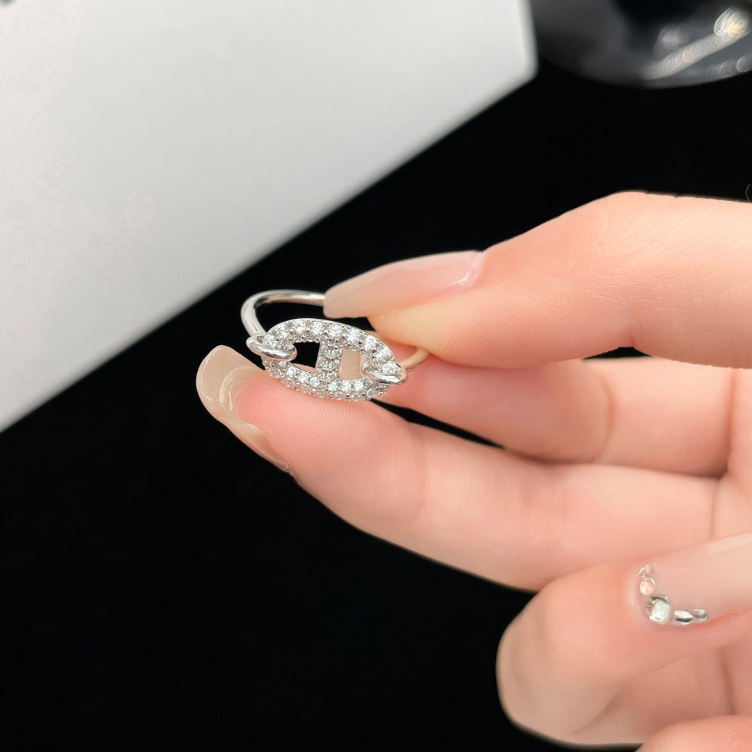 [Aurelle Style]RONDE SMALL SILVER DIAMOND RING
