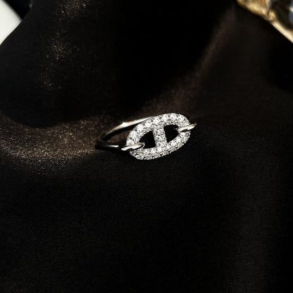 [Aurelle Style]RONDE SMALL SILVER DIAMOND RING