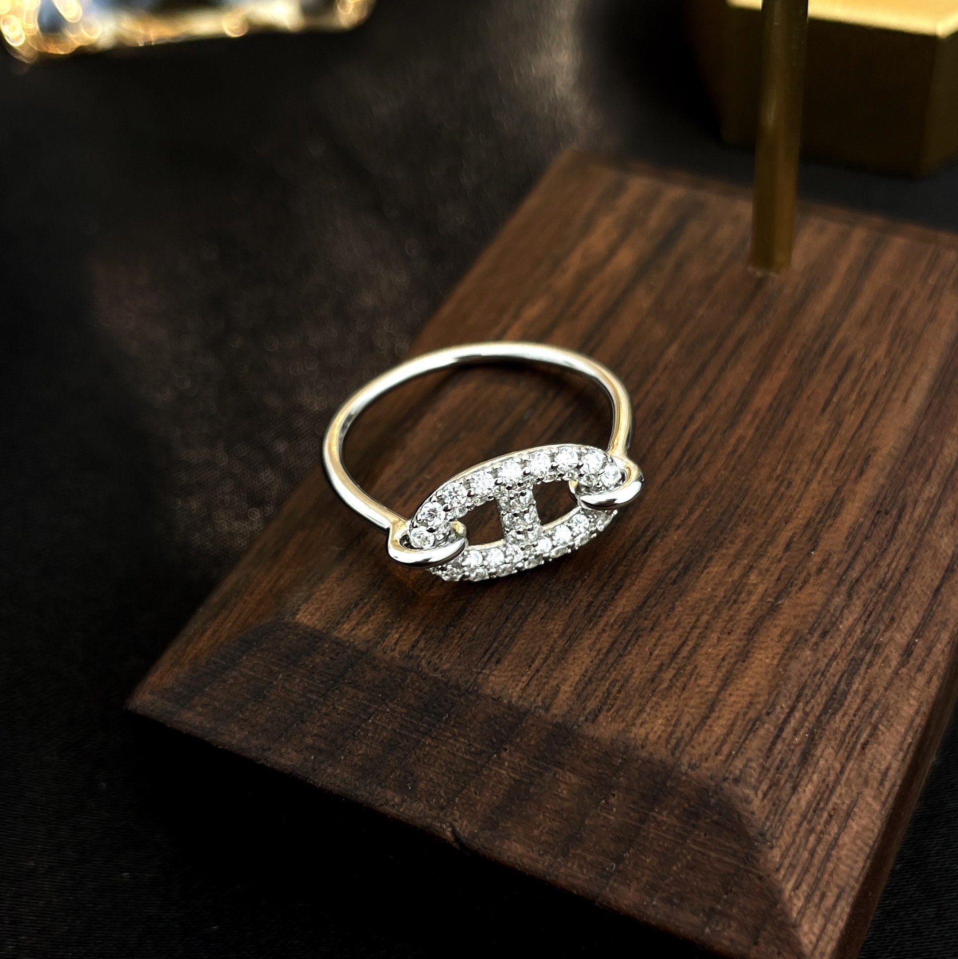 [Aurelle Style]RONDE SMALL SILVER DIAMOND RING