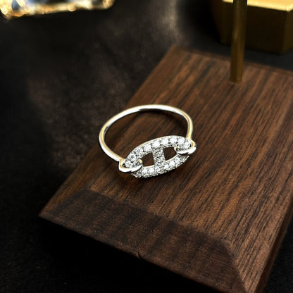 [Aurelle Style]RONDE SMALL SILVER DIAMOND RING