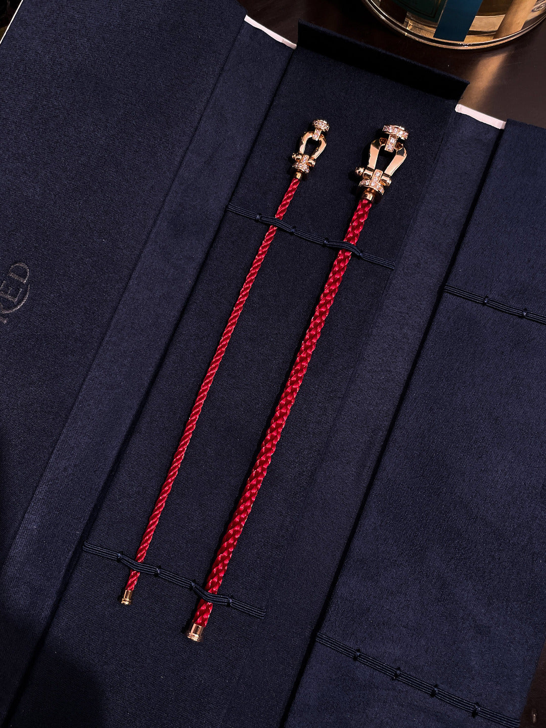 [Aurelle Style]FORCE 10 HALF DIAMOND PINK GOLD RED CORDERI LARGE AND MEDIUM MODEL