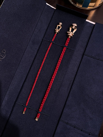 [Aurelle Style]FORCE 10 HALF DIAMOND PINK GOLD RED CORDERI LARGE AND MEDIUM MODEL