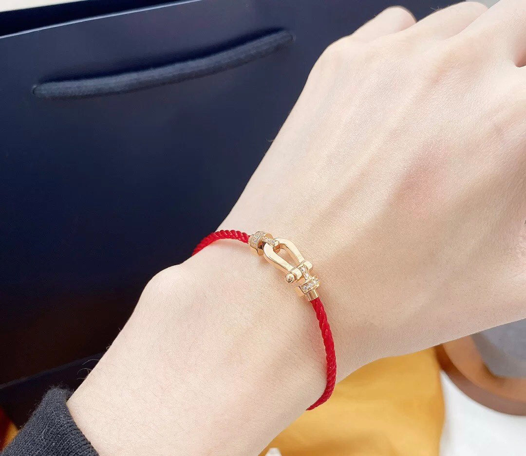 [Aurelle Style]FORCE 10 HALF DIAMOND PINK GOLD RED CORDERI LARGE AND MEDIUM MODEL