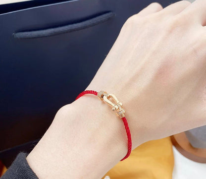 [Aurelle Style]FORCE 10 HALF DIAMOND PINK GOLD RED CORDERI LARGE AND MEDIUM MODEL